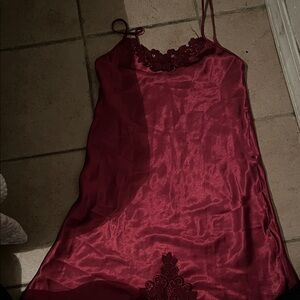 Angels Burgundy Lace Chemise